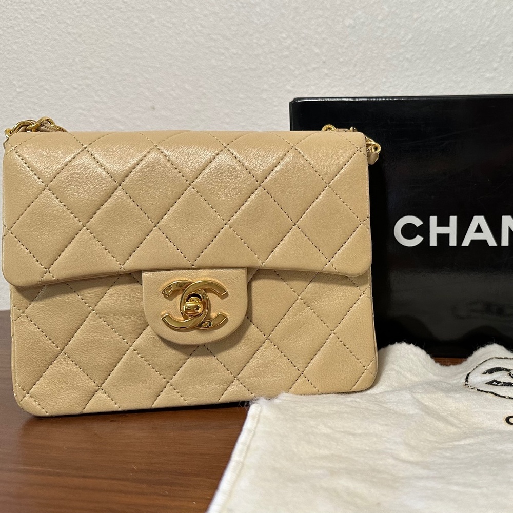 Chanel Vintage Mini Square Flap Quilted Lambskin - Picture 2 of 11